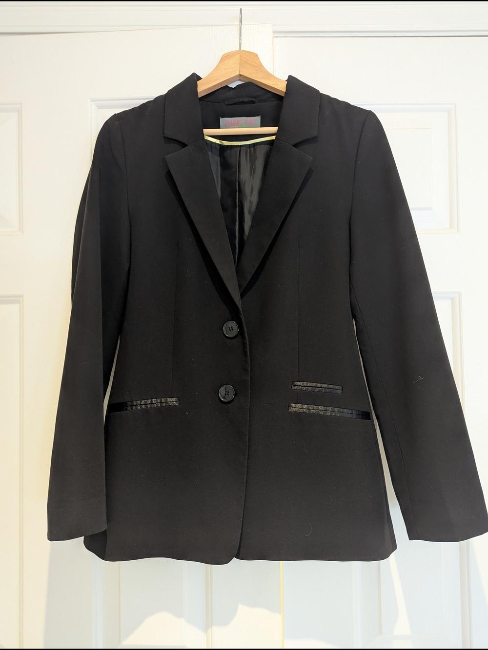 Paper doll Black Tailored Women's Tuxedo Blazer Jacket S Oversized XS
